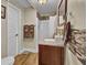 Bathroom with shower/tub combo and updated vanity at 953 Garibaldi Sw St, Atlanta, GA 30310