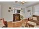 Living room with hardwood floors, fireplace and comfy furniture at 953 Garibaldi Sw St, Atlanta, GA 30310