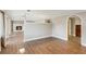 Living room with fireplace and hardwood floors at 213 Pine Crest Dr, Cumming, GA 30040
