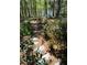 Stone path descending toward a serene lake view at 213 Pine Crest Dr, Cumming, GA 30040