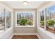 Cozy sun room with large windows showcasing peaceful outdoor views at 213 Pine Crest Dr, Cumming, GA 30040