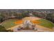 Aerial view of a community baseball field and tennis courts surrounded by mature trees at 1119 Oakdale Se Dr, Smyrna, GA 30080