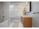 Modern bathroom with double vanity and hexagon tile floor at 764 Edgewood Ne Ave # 8, Atlanta, GA 30307