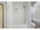 Clean bathroom with subway tile shower and bathtub at 764 Edgewood Ne Ave # 8, Atlanta, GA 30307