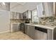 Modern kitchen featuring stainless steel appliances, tile backsplash, and ample counter space for meal preparation at 601 Formwalt Sw St, Atlanta, GA 30312