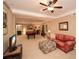 Spacious basement with recessed lighting, billiards table, TV and comfortable seating at 221 Aster Ct, Canton, GA 30114