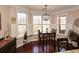 Cozy breakfast nook with a square table and natural light from multiple windows at 221 Aster Ct, Canton, GA 30114