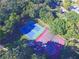 Aerial view of community tennis courts at 410 Candler Park Ne Dr # C-1, Atlanta, GA 30307