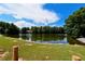 Scenic view of a pond surrounded by trees and grass at 54 Basswood Cir, Atlanta, GA 30328