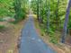 Long private paved driveway leading through wooded area at 2731 Tribble Mill Rd, Lawrenceville, GA 30045