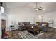 Spacious living room featuring vaulted ceilings, with an stone fireplace and a neutral color palette for a cozy ambiance at 45 3Rd E Ave, Dallas, GA 30157