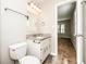 Clean bathroom with granite countertop, updated vanity, and bathtub at 1005 Quail Dr, Stockbridge, GA 30281
