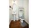 Small bathroom with pedestal sink and plenty of storage at 264 Magnaview Dr, Mcdonough, GA 30253