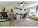 Home office with built-in shelving and hardwood floors at 5154 Central Dr, Stone Mountain, GA 30083