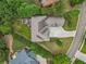 Bird's eye view of house, landscaping, and street at 131 Gold Springs Ct, Canton, GA 30114