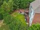 Aerial view showing home, backyard, and neighborhood at 131 Gold Springs Ct, Canton, GA 30114