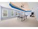 Finished basement recreation room with ping pong table and seating at 131 Gold Springs Ct, Canton, GA 30114