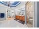 Large bathroom with double vanity and walk in shower at 131 Gold Springs Ct, Canton, GA 30114