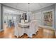 Bright dining room with hardwood floors and chandelier at 131 Gold Springs Ct, Canton, GA 30114