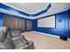 Basement home theater with seating for multiple viewers at 131 Gold Springs Ct, Canton, GA 30114