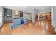 Living area features hardwood floors, fireplace, and built-in shelves at 131 Gold Springs Ct, Canton, GA 30114