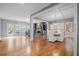 Open living space with hardwood floors and fireplace at 131 Gold Springs Ct, Canton, GA 30114
