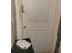 Doorway with white door and floral wallpaper at 2793 Gresham Se Rd, Atlanta, GA 30316