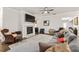 Bright living room featuring a fireplace, comfortable seating, and stylish decor at 3695 Townley Ln, Cumming, GA 30040