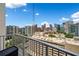 City skyline view from private balcony at 860 Peachtree Ne St # 1513, Atlanta, GA 30308