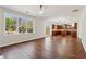 Open concept kitchen with island and stainless steel appliances at 4345 Settlers Grove Rd, Cumming, GA 30028