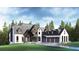 Stunning new construction home with a modern farmhouse design, three-car garage, and well-manicured lawn at 3661 Clubwood Trl, Marietta, GA 30068