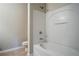 Clean white bathroom featuring a tub-shower combination and tile floor at 4805 West Village Way # 3207, Smyrna, GA 30080