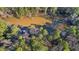 Stunning aerial view of a pond surrounded by lush greenery, perfect for nature lovers and peaceful retreats at 550 S Rays Rd, Stone Mountain, GA 30083
