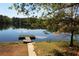 Private dock extending into a calm lake, surrounded by lush trees at 2697 Bethel Ne Rd, Conyers, GA 30012