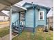 Rear view of light blue house with covered porch at 374 Hawkins St, Marietta, GA 30060