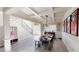 Dining room area with staircase, bench, and seating for six at 4596 Birch Way, Loganville, GA 30052