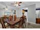 Dining room with large wood table and mirror at 2105 Country Park Dr, Smyrna, GA 30080