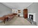 Living room with fireplace and view into dining area at 2105 Country Park Dr, Smyrna, GA 30080