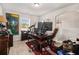 Upstairs home office with built-in desk and large window at 220 Seth Ter, Mcdonough, GA 30252