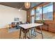 Modern kitchen with island and exposed brick wall at 660 Glen Iris Ne Dr # 204, Atlanta, GA 30308