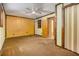 Bright bedroom featuring a ceiling fan and built-in shelving at 170 Pebble Path, Douglasville, GA 30134