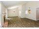 Living room with tile floors, fireplace and high ceiling at 5377 Martins Crossing Rd, Stone Mountain, GA 30088