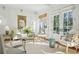 Bright living room with neutral tones, plush seating, and french doors at 1031 Eulalia Ne Rd, Atlanta, GA 30319