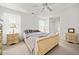 Main bedroom with a sleigh bed and ensuite bathroom at 151 Nacoochee Way, Canton, GA 30114