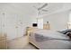 Main bedroom with a sleigh bed and ceiling fan at 151 Nacoochee Way, Canton, GA 30114