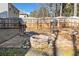 Stone firepit with patio seating area at 151 Nacoochee Way, Canton, GA 30114