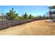 Fenced backyard, grassy area, and home view at 201 Augusta Walk, Canton, GA 30114