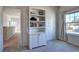 Bedroom with built-in shelving and window seat at 201 Augusta Walk, Canton, GA 30114