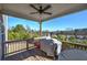 Covered deck with built-in grill and wooded views at 201 Augusta Walk, Canton, GA 30114