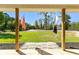 View from porch shows spacious backyard at 701 Jones Mill Rd, Whitesburg, GA 30185